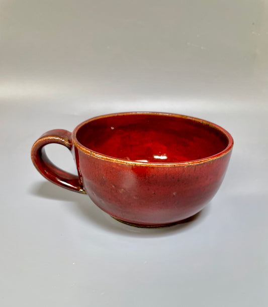 Red soup mug