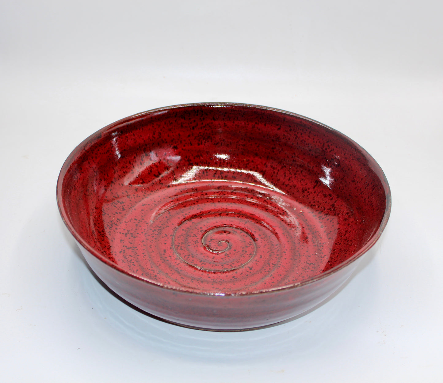 Red salad bowl