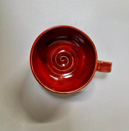 Red soup mug