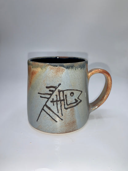 A Walking fish mug