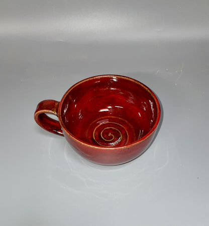 Red soup mug